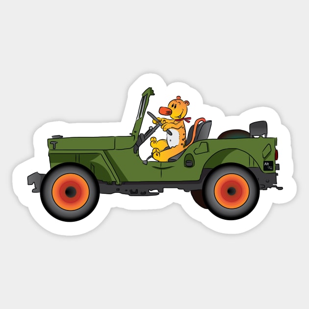 Jeep Animal Sticker by AltTabStudio